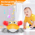 Crawling Crab Baby Toy, Light-Up Tummy Time Toy for Newborns, Dancing Moving Crab with Music