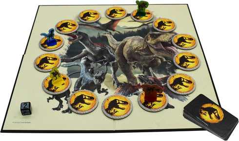 Cartamundi Jurassic World Dino Chase Board Game, Exciting Family Friendly Dinosaur Game for 2-4 Players, Great Gift for