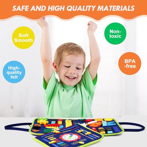 Busy Board for 1 Year Old - Montessori Toys for 2 Year Old, Baby Sensory Toys for Toddlers, Learning Activities