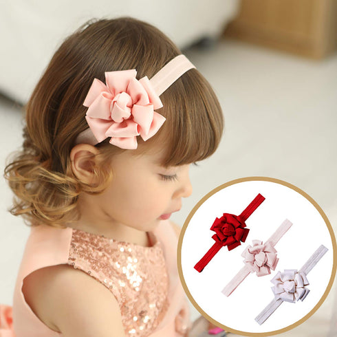 Onedor Baby Turban Knotted Elastic Bows Headbands Wrap Hair Accessories for Infant, Toddler, Newborn Girls