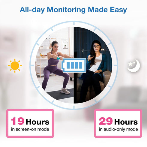 VM819 2.8 2-Way VTech Baby Monitor with Camera and Audio, Screen Portable Baby Camera, Night Vision, Audio, Temperature