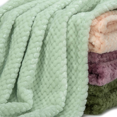 Fuzzy Blanket for Baby - Soft Warm Cozy Coral Fleece Toddler Receiving Blanket for Crib, Stroller, Travel (28Wx40L,
