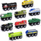SainSmart Jr. Wooden Train Set Accessories, Magnetic Toy Car Set (10 PCS),