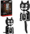JAKI Black Cat Swing Clock Building Blocks Set,Cat Clock with Moving Eyes