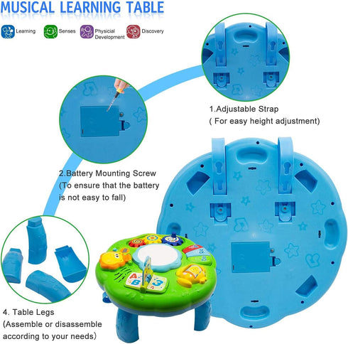 Baby Activity Table Center Toys for 6-12 Months, Musical Toys for Infant Toddler 0-18 Months, Boy Girl Toys 1-3 Years