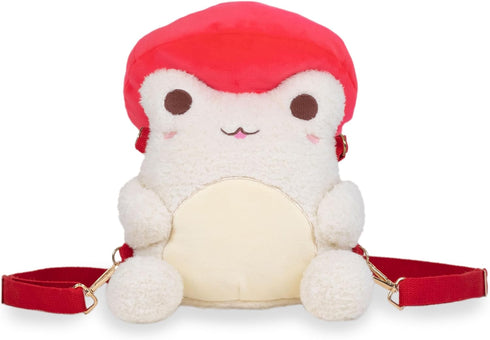 Cuddle Barn PlushGoals Toadstool Wawa Backpack Stuffed Animal, Kawaii Cute Red Mushroom Plush Bag, 9 inches
