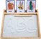 Montessori Sand Tray with Flashcard Holder and Flashcards | Play Sand &