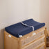 TILLYOU Changing Pad Cover Set in Soft Jersey Material - Fits 32"/34''x16 Contoured Pad for Babies, Navy Blue & Lt Gray.