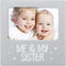 tiny ideas Me and My Sister Picture Frame - Baby Keepsake Frame for Sibling Gifts, 4x6 Photo Insert, Gray