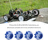 VBESTLIFE RC Wheel Hex Adapters, Aluminum Alloy 8x32 to 17mm for 8x32 3.8in Wheels Electric Car Truck (Blue)