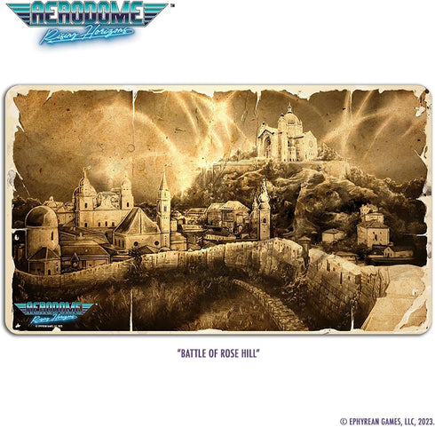 Aerodome: Game Mat - Battle of Rose Hill -14 x 24 Neoprene Mat, Scenic Image, Tactical Aerial Combat Card Game Accessory
