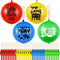 32 Pcs Video Game Punch Balloons - Pixelated Punch Balls for Birthday Party Favors, Blue, Red, Yellow, Green