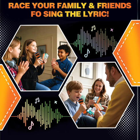 Grab Mic Game 2025 2-10 New Family Karaoke Party Game, Mic Karaoke Party Game, Fast-Paced Music Trivia Card Games