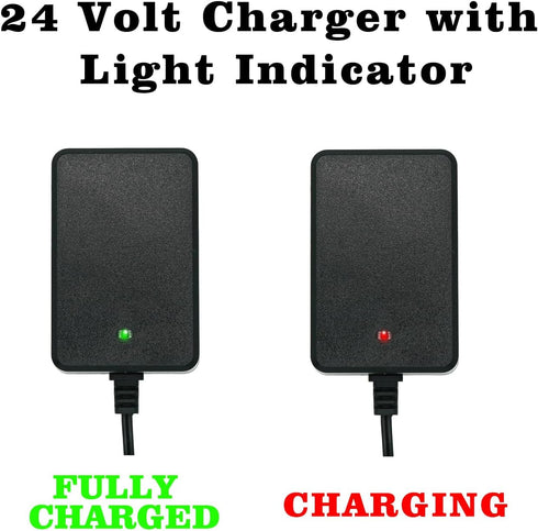 24V Charger for Ride On Toys - 24 Volt Battery Charger for Best Choice Products Wrangler SUV & Kid Trax
