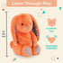 B. toys 12-Inch Plush Bunny - Super Soft Stuffed Animal, Washable Rabbit Toy for Babies, Toddlers, Kids - Coral Cutie