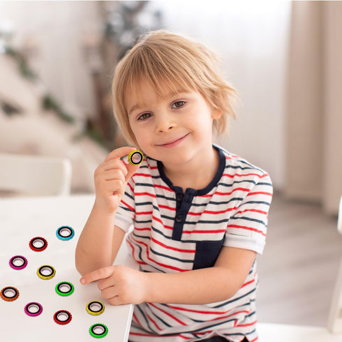 (24PCS) Fidget Toys Sensory Ring for Kids, Finger Spinner Rings Quiet Finger Spinne Fun Fidgets for Student Classroom