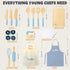 29 Set, 3 3+ PCS Wooden Kids Cooking Toddler Montessori Cooking & Baking Kitchen Tools for Real Cooking, Knifes, Real