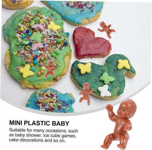 30pcs Baby Full Moon Mini Baby Dolls for Newborns Small Plastic Baby Figurines