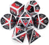 Haxtec DND Metal Dice Set - Red and Black Metal DND Dice for Dungeons and Dragons RPG Games - Vampire