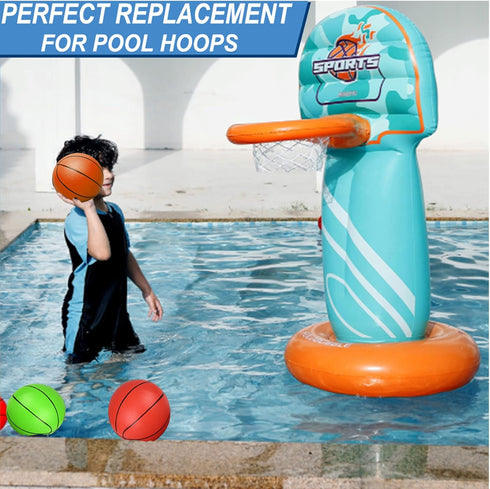 Amarlozn 6" Toddler Mini Basketball for Basketball Hoop, Small Inflatable Replacement Balls, 3 PCS Rainbow