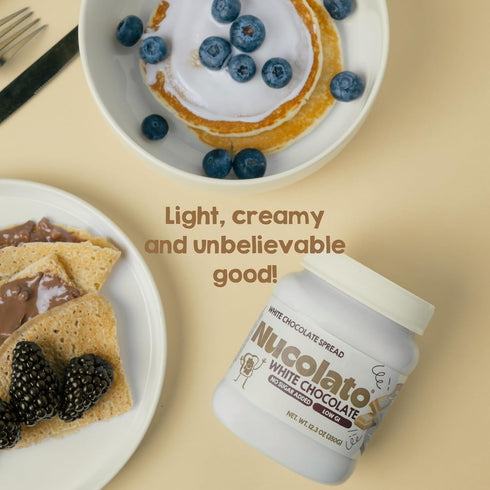 12.3 oz 350 NUCOLATO | White Chocolate Spread | - g | Keto Friendly - No Sugar Added | Best Low Carb Dessert - Food