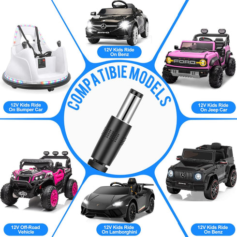 EGK 12V 6.6Ft Battery Charger for Kids Ride On Toys Car with Cable, for Best Choice Products Wrangler SUV Kid Trax