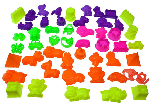 Bo-Toys 50 Ps Deluxe Sand Molds Tools Set, Sandbox Toddlers Toys, Beach Sand