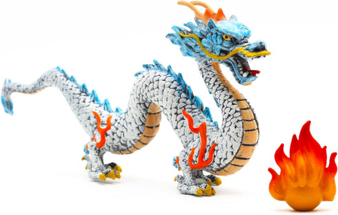 Gemini&Genius Chinese Dragon Toys - 2024 Year of The Sea Dragon Mascot Action Figures for Spring Festival