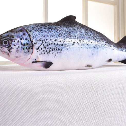 24 Inch Simulation Fish Plush Toy - Soft Fish Cushion Pillow, Stuffed Animal Toy for Cats or Kids