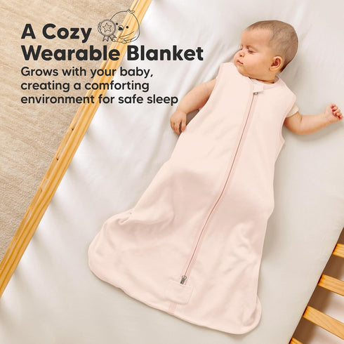 2-Pack 0.5TOG Cozy 12-24 Baby Sleep Sacks,Zipper Wearable Blanket - Organic Cotton,Lightweight,Soft Toddler Sleeping