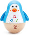 Hape Penguin Musical Wobbler, Colorful Wobbling Melody Toy for Kids 6 Months+, Blue