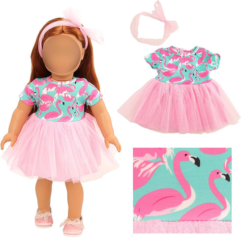BARWA 18 inch Girl Dolls Clothes and Accessories, Mermaid Tutu Dress, Outfits, Swimsuit, Underwear
