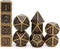 Haxtec 11 Pieces Metal DND Dice Set, Antique Bronze D&D Extra D6 D20 Compatible with TTRPG Games
