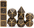 Haxtec 11 Pieces Metal DND Dice Set, Antique Bronze D&D Extra D6 D20 Compatible with TTRPG Games