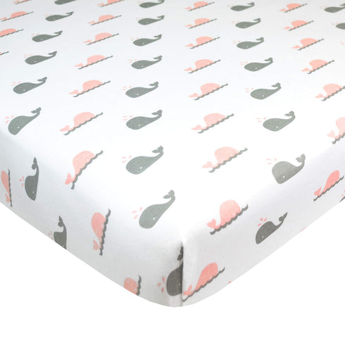 American Baby Company Printed 100% Natural Cotton Jersey Knit Fitted Portable/Mini-Crib Sheet,
