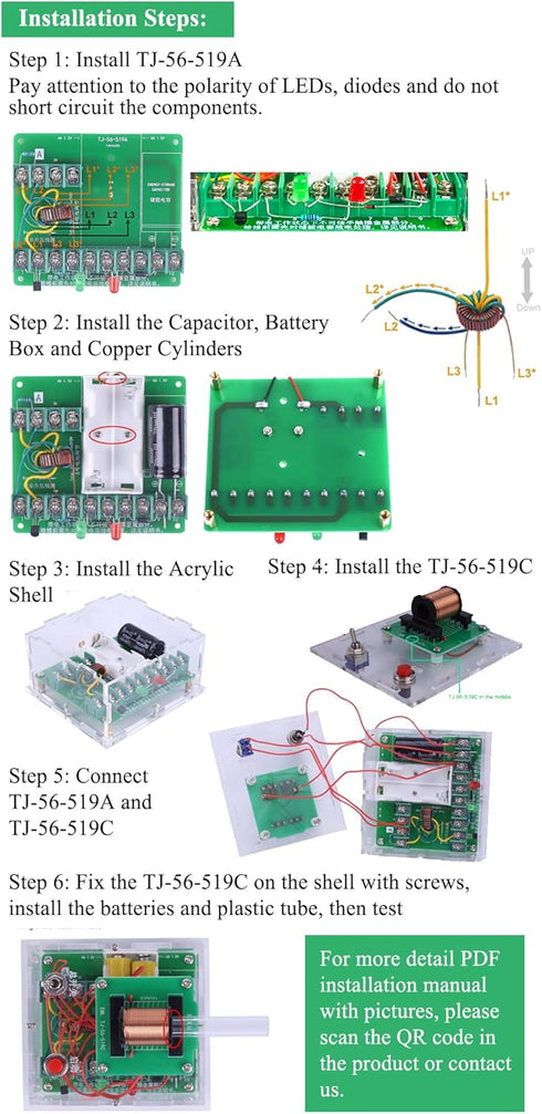 Soldering Practice Kit Electronic Mini Magnet Shooter DIY Kit, Fun Soldering Project for Parent and Child