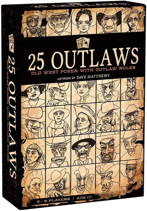 Buffalo Games - 25 Outlaws | Modern Twist on Classic Poker | Texas Hold 'Em | Great for Adult Game Night