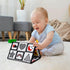 Dr.Rapeti Tummy Time Floor Mirror - Black and White High Contrast Baby Toy with Teethers, Washable & Non-Toxic