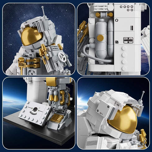 NETEHU 6-14 880 Sets Space Astronaut Building Block Toy, Ideal Gift for Year Old Children, Pieces Mini Bricks