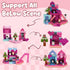 ADAH 216PCS 4-8, 3-6 Magnetic Building Blocks for Girls, Pink Princess STEM Toys for Ages Creative Educational Building