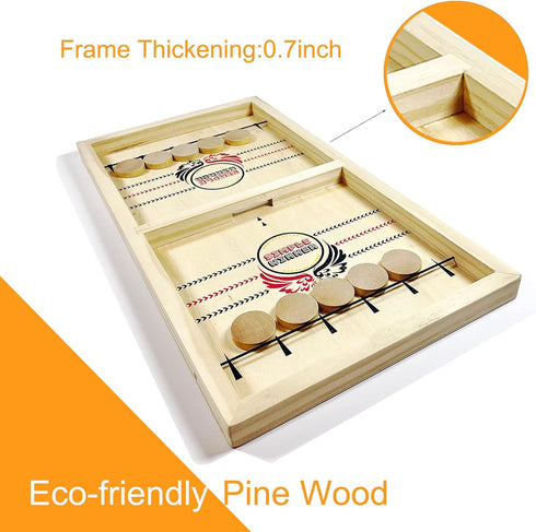 Fast Sling Puck Game, Table Desktop Battle, Sling Foosball Board Game Toy, Parent-Child Table Game (S(14.4 * 8.5in))