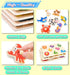 SIERLIKY Gifts-3 Wooden Peg Puzzles for Toddlers,Montessori Toddler Jigsaw for Child,Fine Motor Skill Learning Puzzle