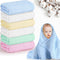 Chumia 6 Pack Baby Muslin Bath Towels Set Large 43.3x43.3 Inch 6