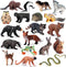 18Pcs Forest Animals Figures - Plastic Woodland Creature Toy Figurines for Kids 3-5 6-12, Small Jungle Animal Baby