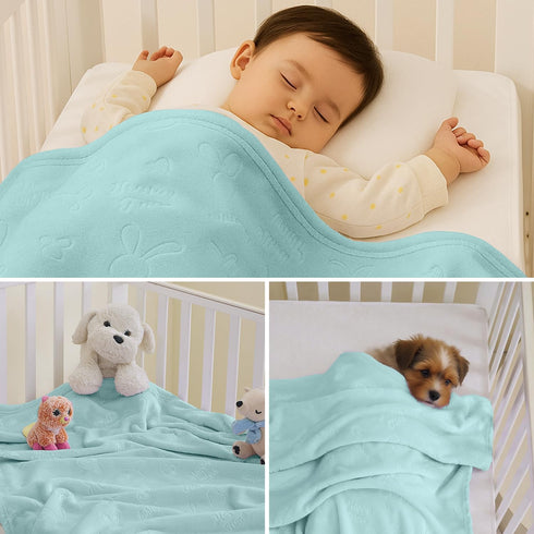 Cozy Cozy 30"x40", Soft Fleece Baby Blanket Animal Pattern Soft Fluffy Plush Receiving Blanket for Newborn Infant