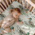 KuphiL10C Mattress-28x52 Cute Ducks Pattern Baby Sheets for Crib, Unisex Mallard Ducks Leaves Nursery Fitted Bed Sheet