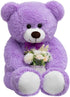 36 inches HollyHOME Big Teddy Bear Stuffed Animal Large Teddy Bear Cuddly Plush Toy for Girlfriend Kids Purple