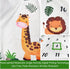 Baby Monthly Milestone Blanket Boy, Jungle Animals Newborn Month Blanket for Personalized Safari Nursery Decor