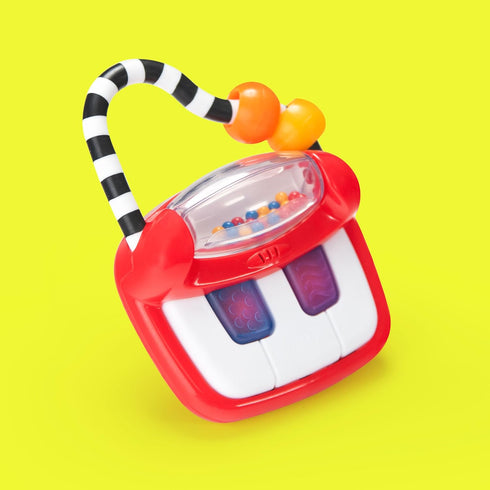 3+ Sassy Keyboard Classics Developmental Toy Months Baby-Sized Piano with a Handle for Music On The Go- Batteries