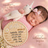 Pearl-Trimmed Wonhibo Newborn Announcement Sign - Baby Hospital Photo Prop Wooden Name Board Card for Birth Welcome